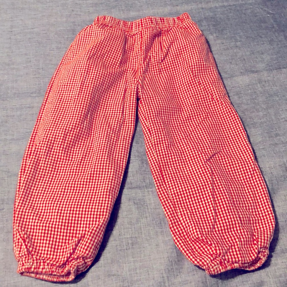 Cecil & Lou 2t Red and white Gingham lined bubble pants